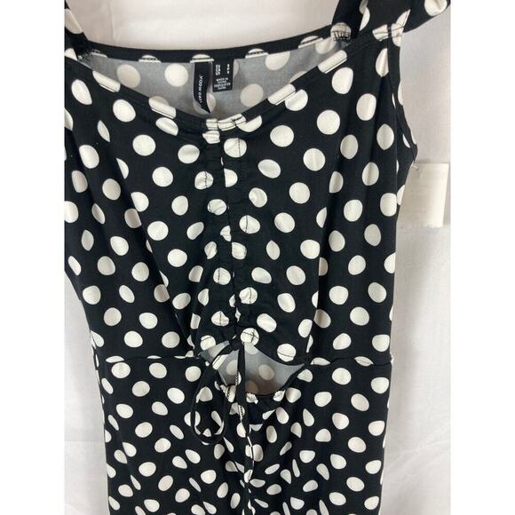 NWT Vero Moda Mary Knot Front Mini Dress Polka Dot Size small - Picture 2 of 5